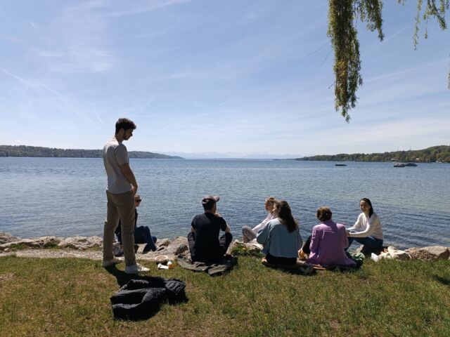Mittagspause des Fokus Zukunft Teams am Starnberger See